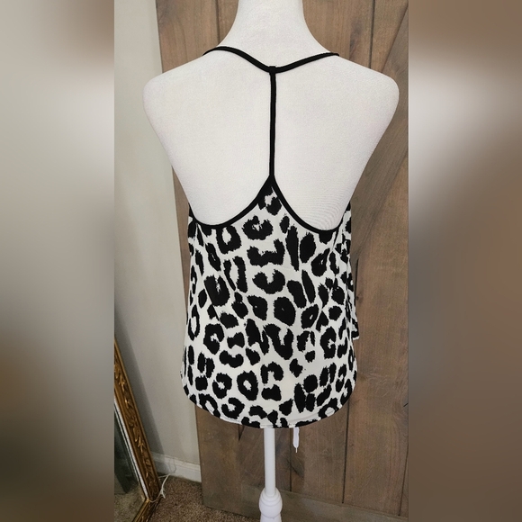 EXPRESS Cheetah Print/mesh Camisole In Black/white. Size XS - Picture 5 of 9